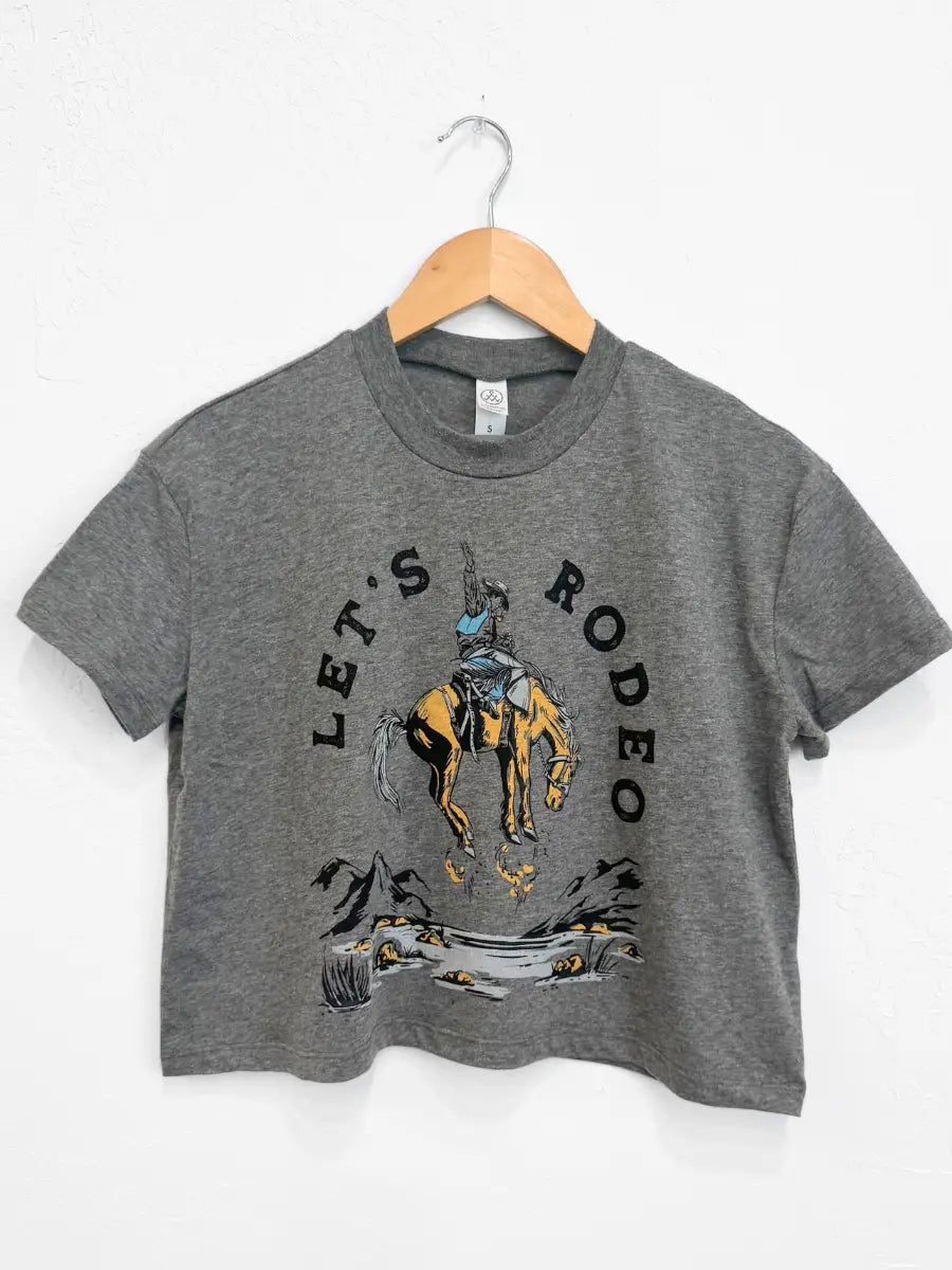 Lets Rodeo Crop Tee