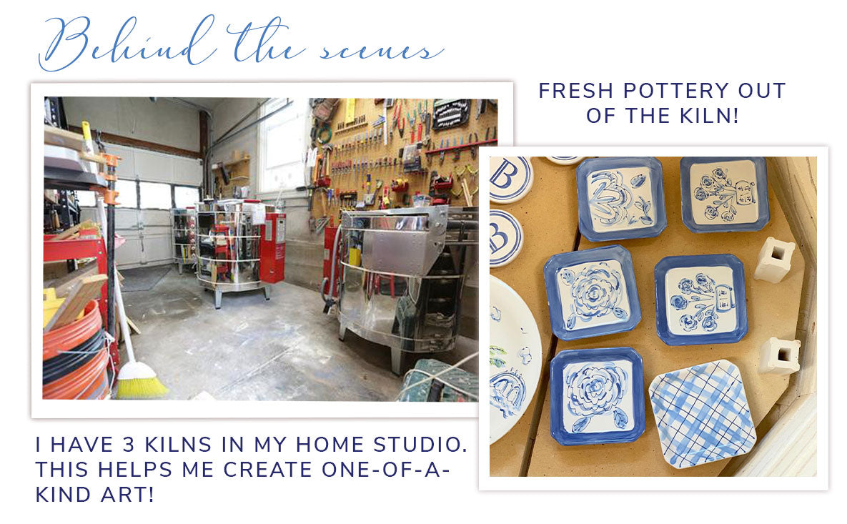 Behind the scenes- Kilns in my home studio so that I can create one-of-a-kind-art!