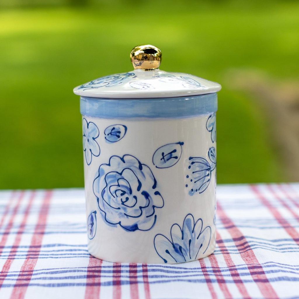 Blue and White Floral Canister Set – For Pete's Sake Pottery