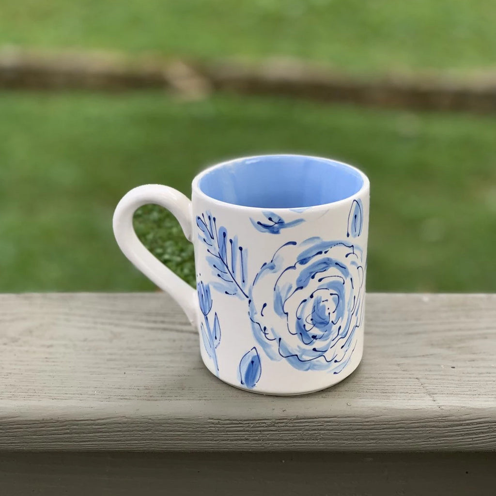 Blue Hearts and Paw Prints Travel Mug – Amy's Coffee Mugs