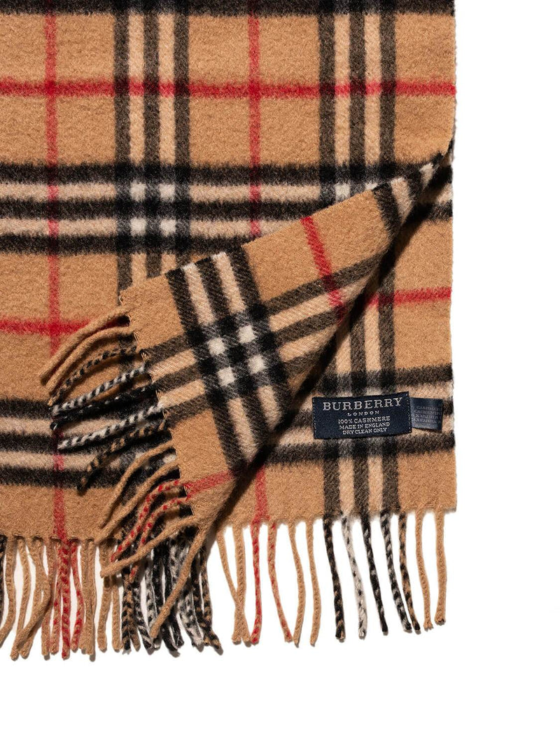 Burberry Cashmere Nova Check Scarf Brown