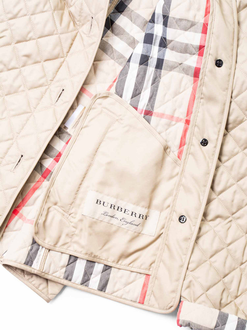 Burberry Nova Check Quilted Jacket Beige