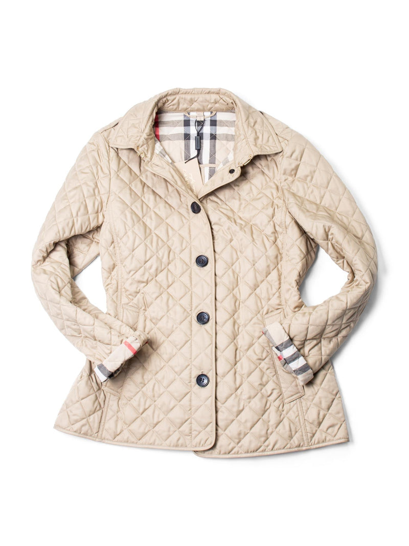 Burberry Nova Check Quilted Jacket Beige