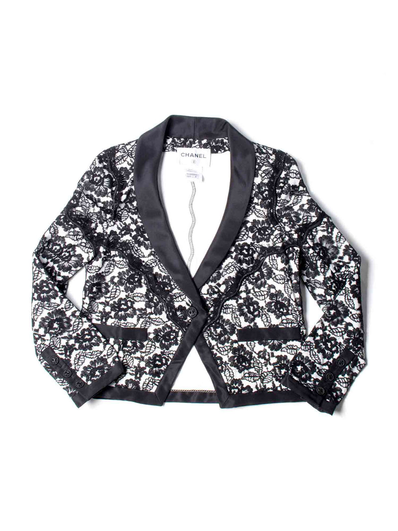 Chanel black and white boucle jacket with lurex  Unique Designer Pieces