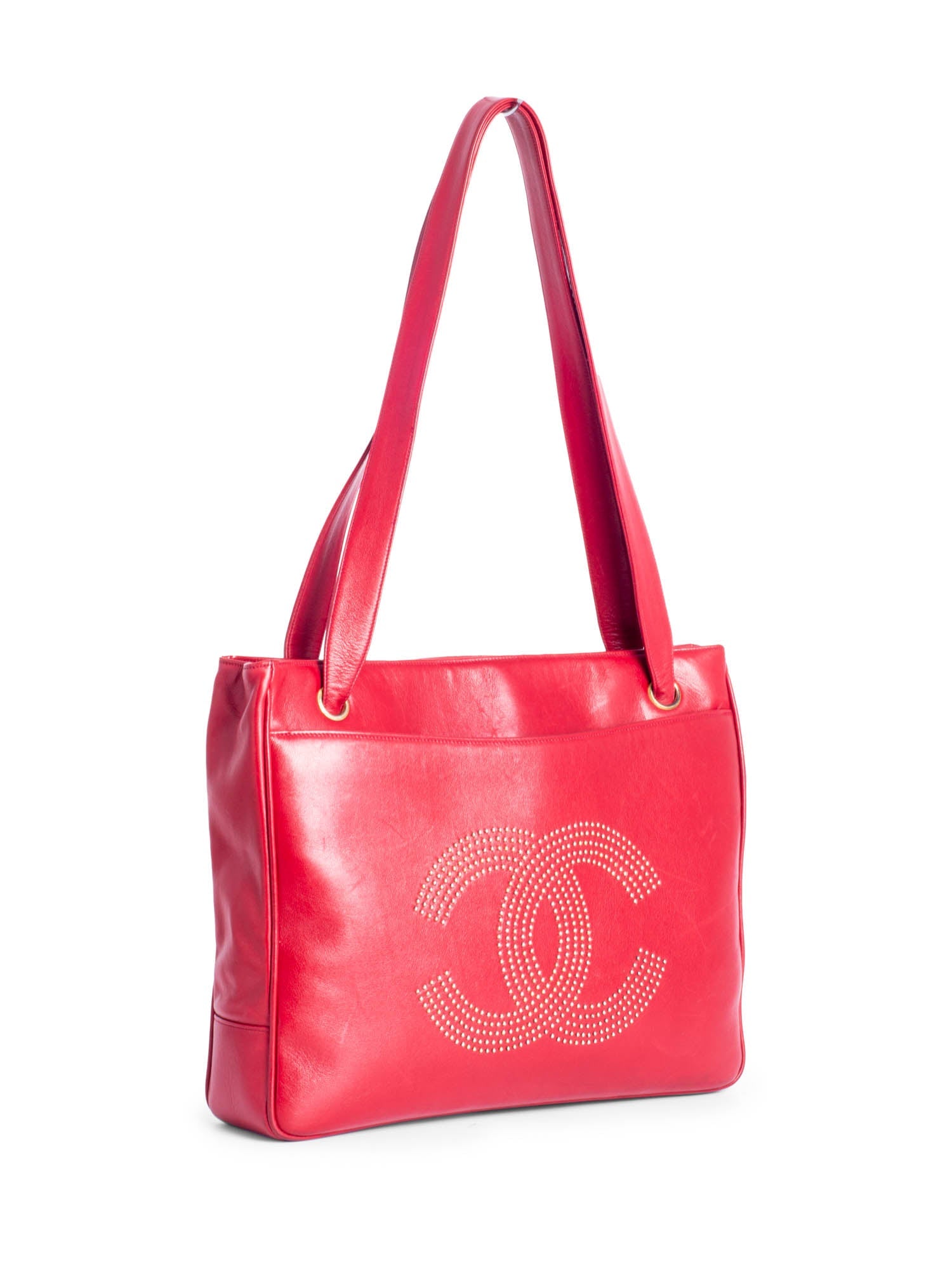 Chanel Red GST Grand Shopping Tote Bag Luxury Bags  Wallets on Carousell