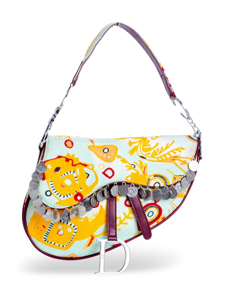 Saddle mini bag Dior Multicolour in Suede  24195629