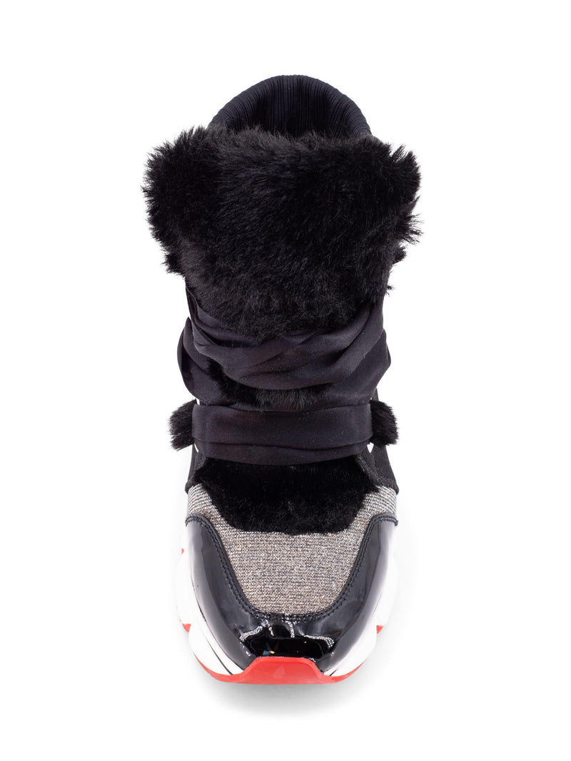 fur sneaker booties