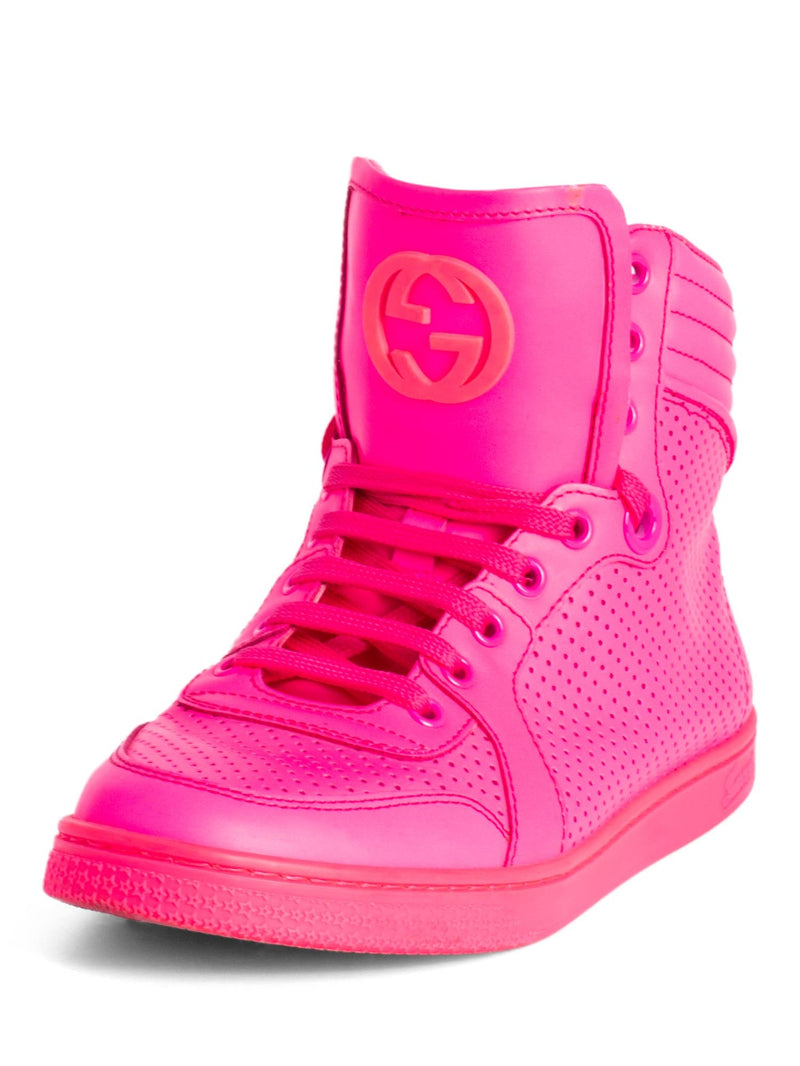 Bakken thermometer dun Gucci Leather GG Coda High Top Sneakers Hot Pink