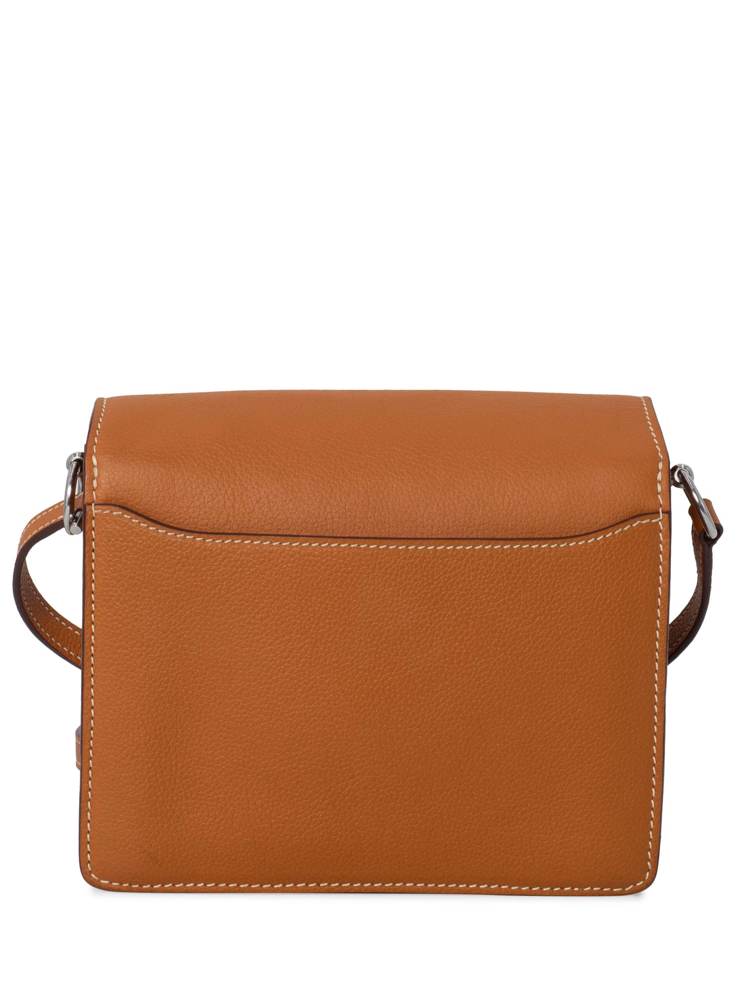 Hermes Leather Roulis Flap Bag 18 Brown