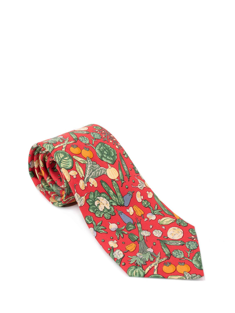 hermes red tie