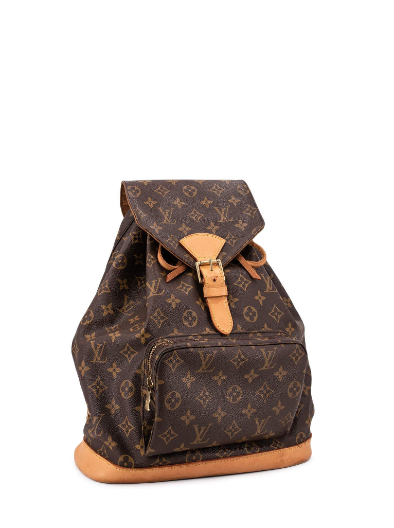 Montsouris cloth backpack Louis Vuitton Brown in Cloth  32181064