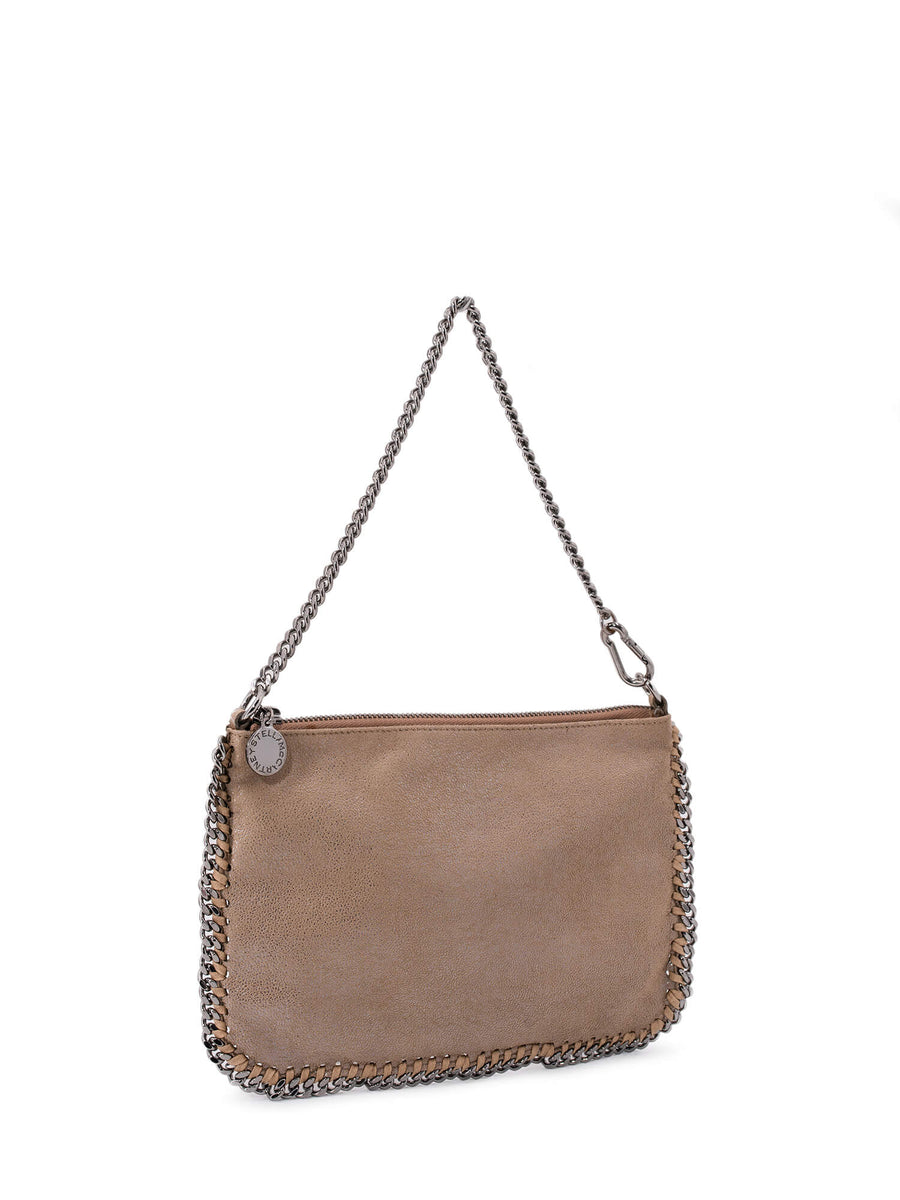 Stella McCartney Falabella Pochette Bag Taupe Silver