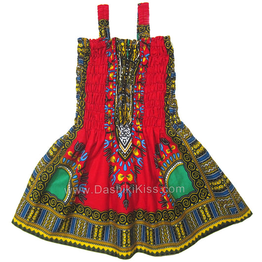 red dashiki dress