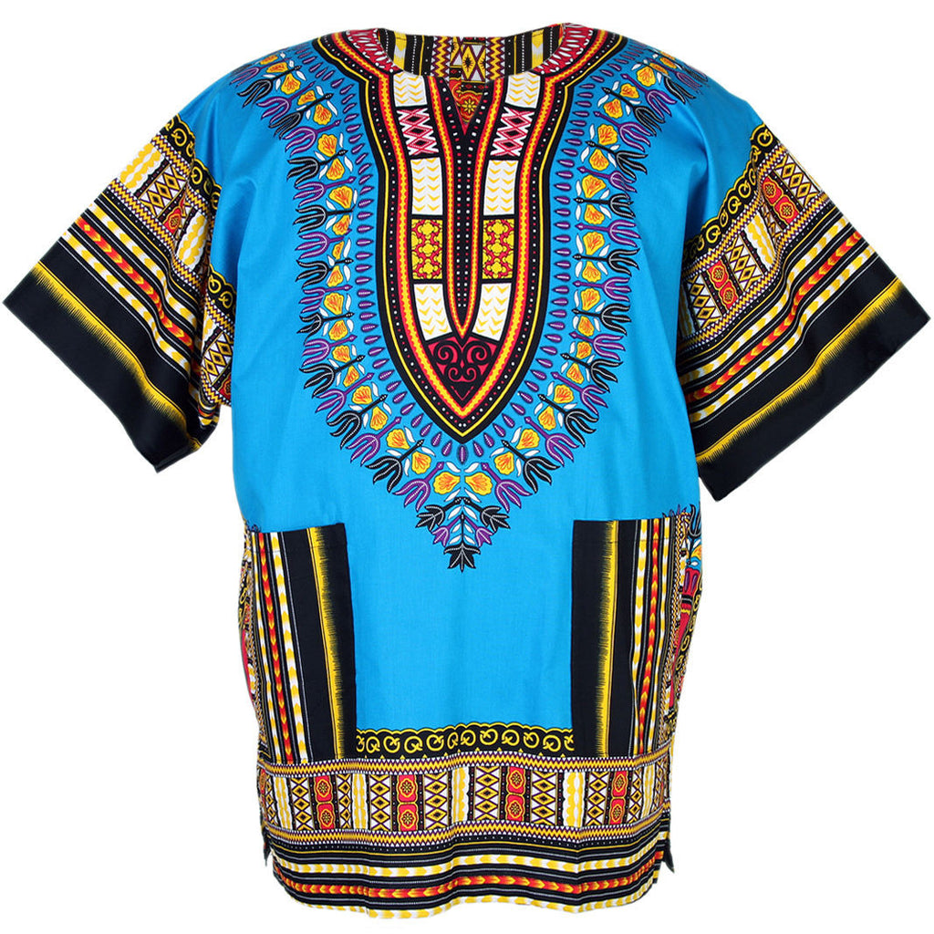 Light Blue African Dashiki Shirt – DashikiKiss