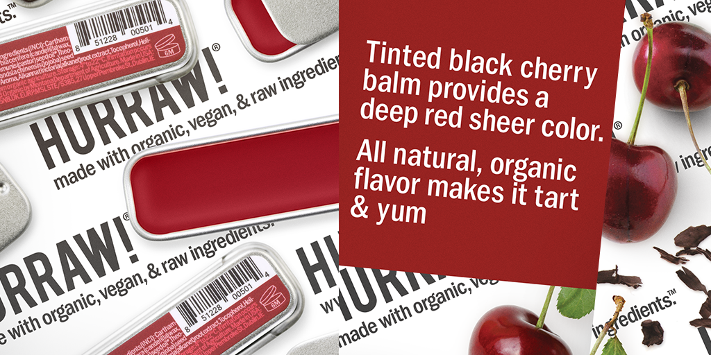 Hurraw! Black Cherry Tinted Lip Balm