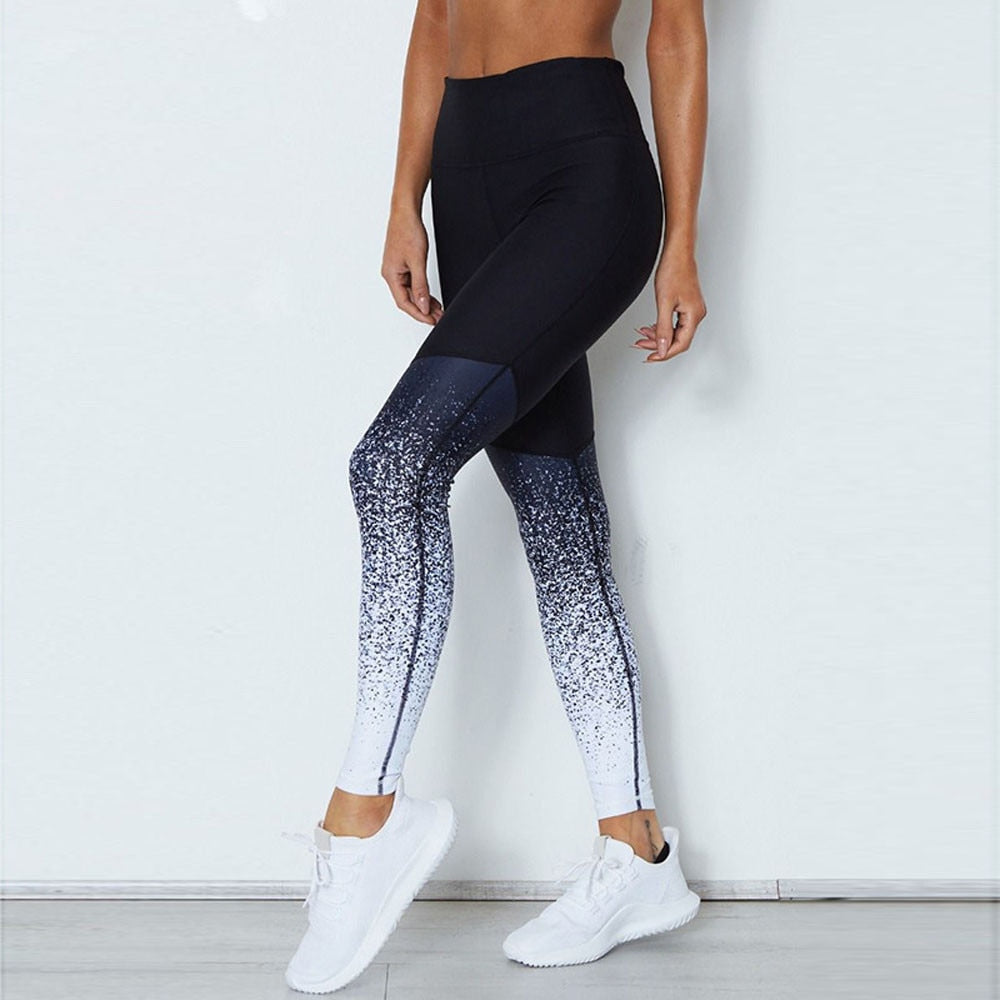 black and white workout leggings