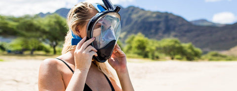 taking care of a full face snorkel