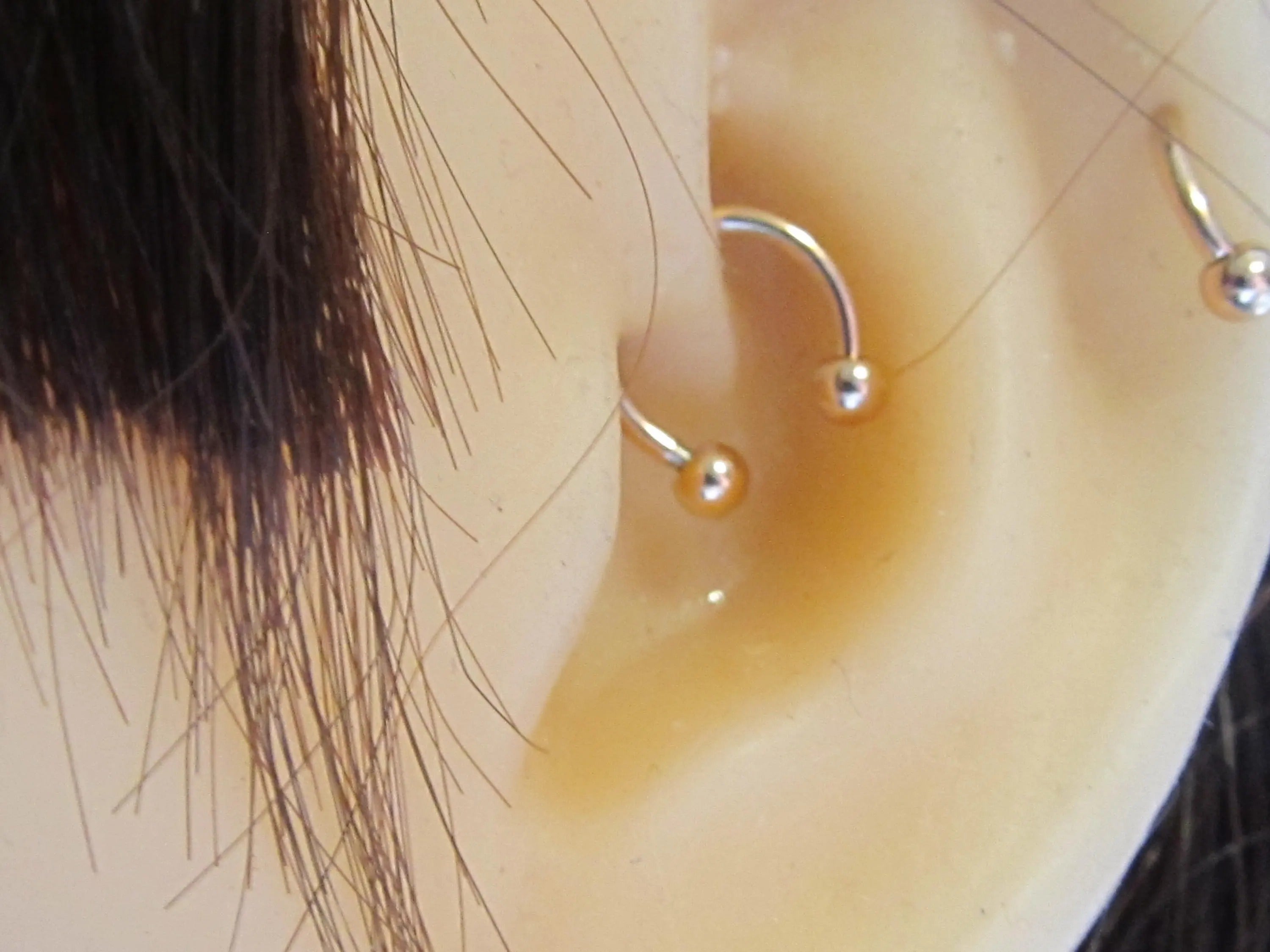 Double Ring Fake Non Piercing Ear Cartilage Helix Cuff Earring –  iconbodyjewelry.com