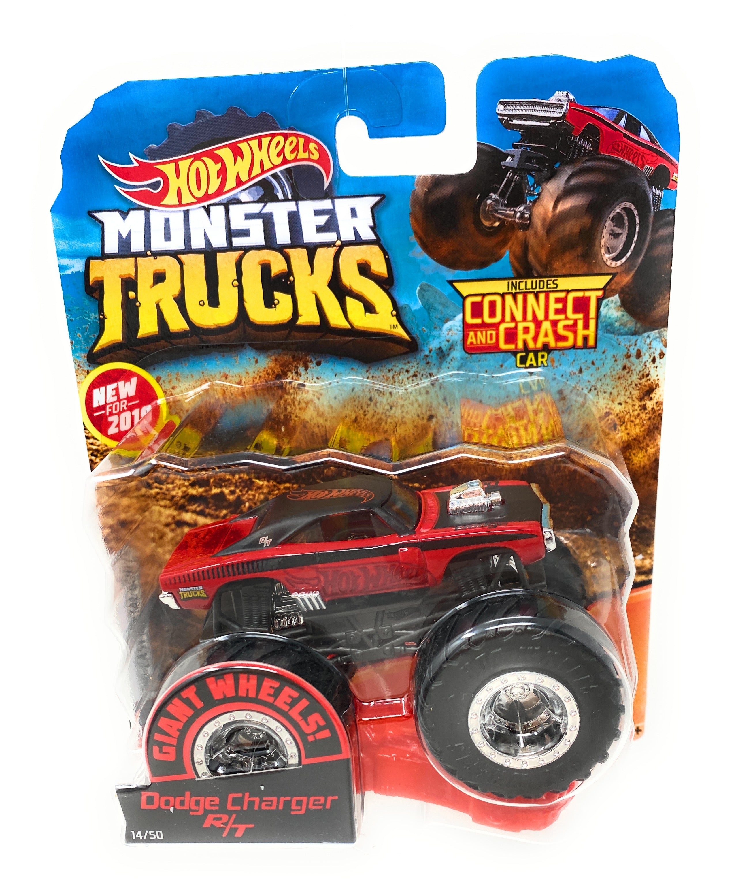 Hot Wheels Monster Trucks Dodge Challenger R/T, Giant wheels, includin |  Nozlen Toys