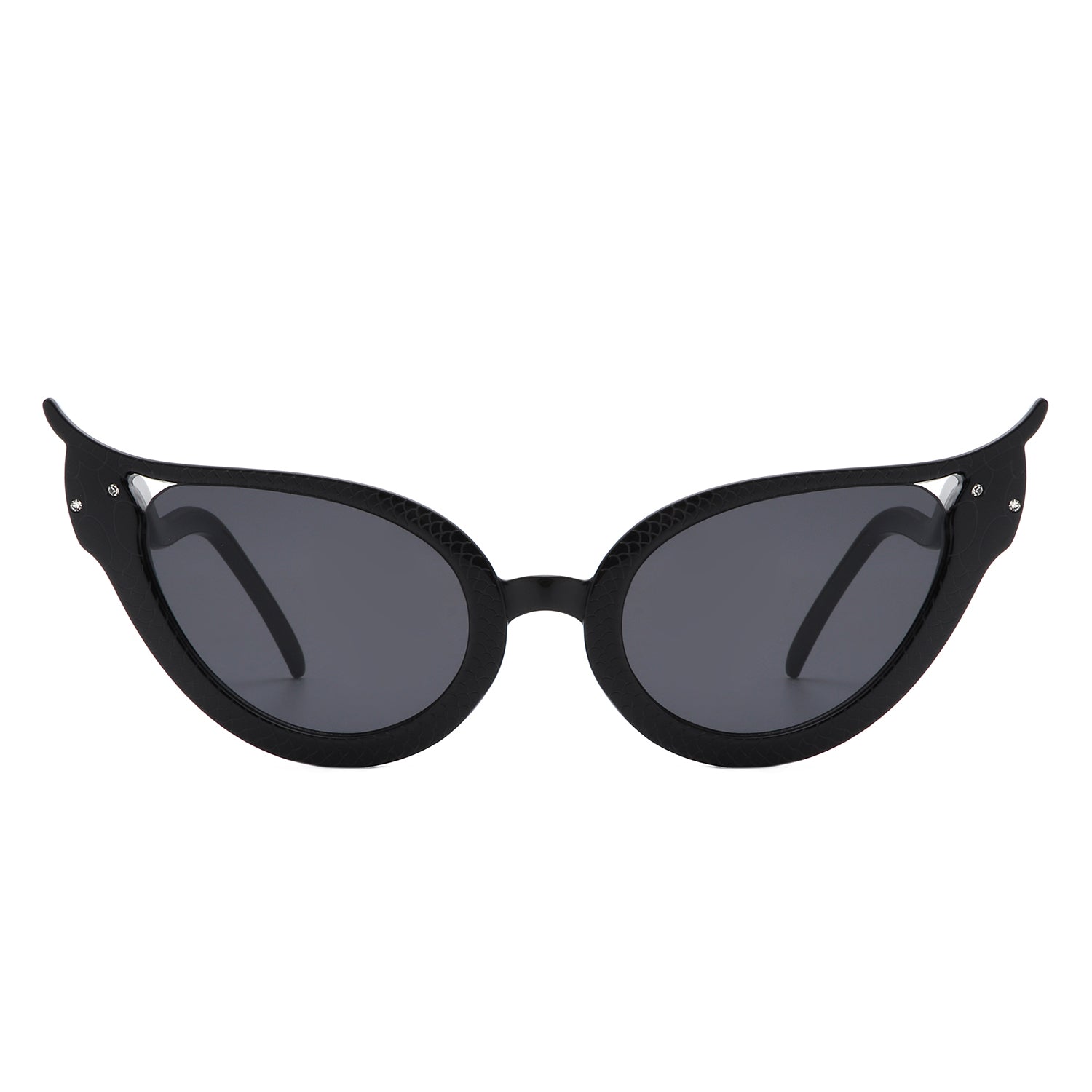 HS1251 - Women Fashion Wavy Design High Pointed Cat Eye Wholesale Sunglasses