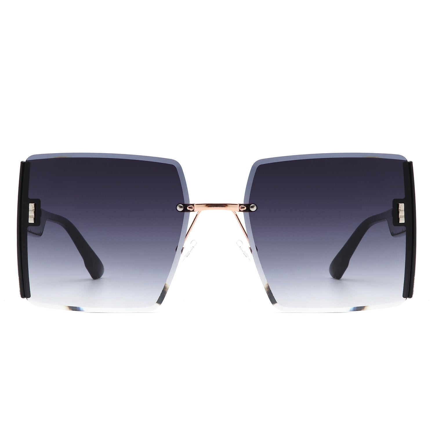 S2134 - Square Rimless Chic Fashion Oversize Women Wholesale Sunglasses