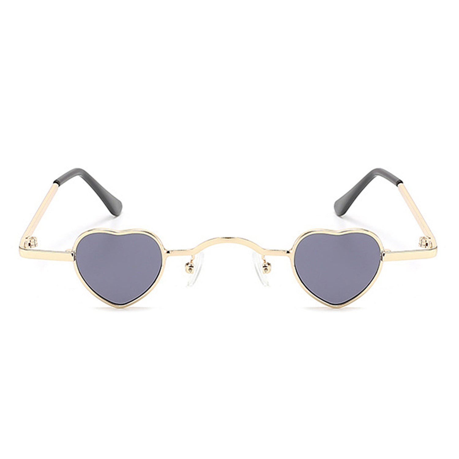 HJ1002 - Small Metal Heart Shaped Tinted Mini Color Pop Wholesale SUNGLASSES