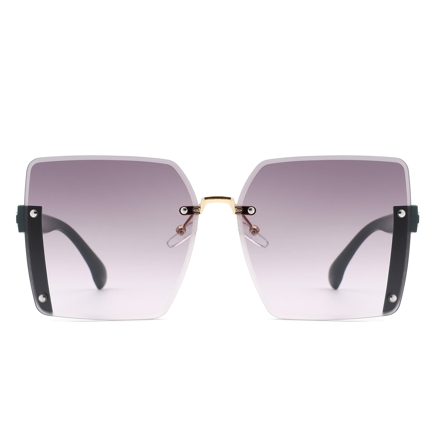 HW2066 - Rimless Fashion Square Flat Top Wholesale SUNGLASSES