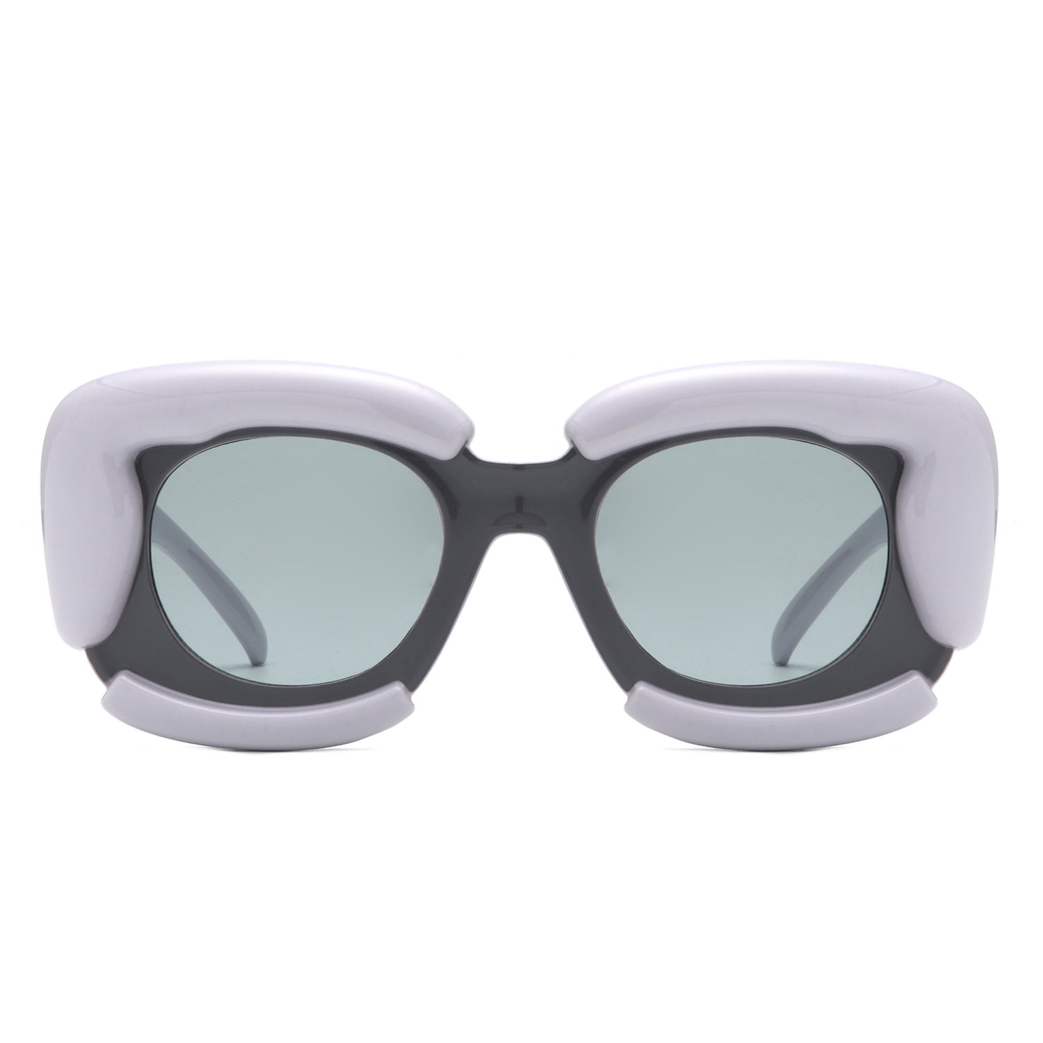 S2138 - Square Geometric Irregular Chunky Fashion Futuristic Wholesale SUNGLASSES