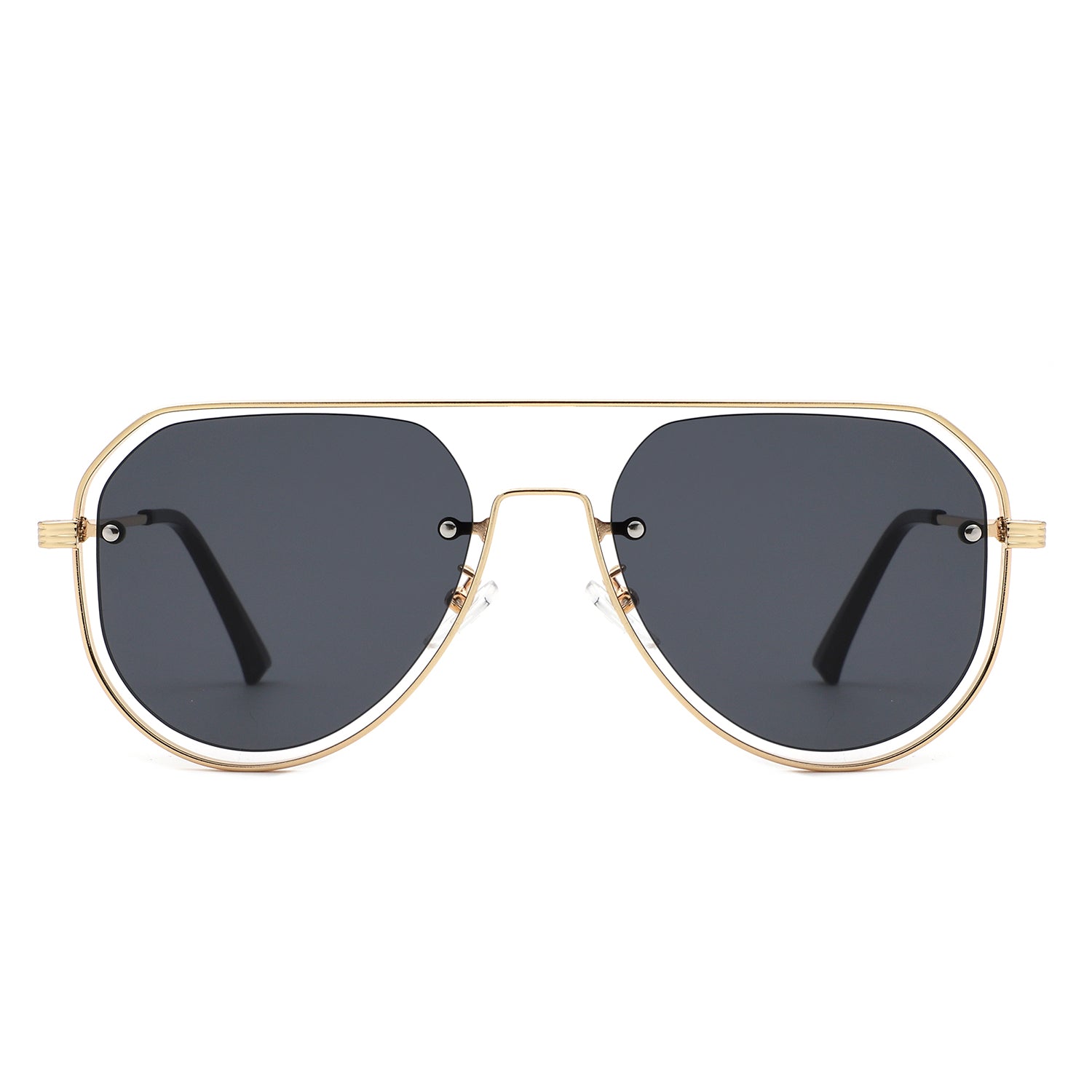 HJ2076 - Retro Aviator Double Frame Wholesale SUNGLASSES