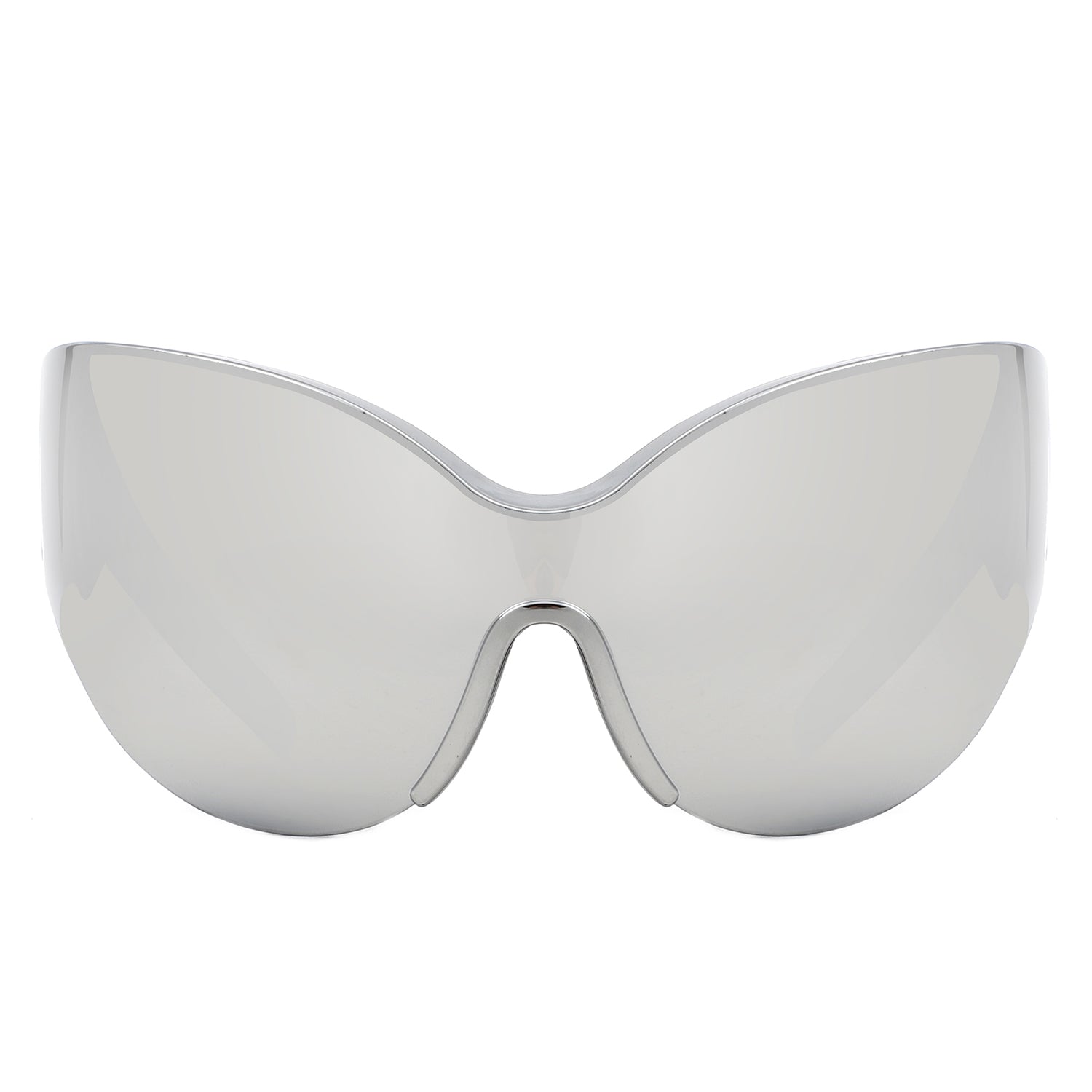 HW1014 - Futuristic Oversize Shield Wrap Around Tinted Wholesale Sunglasses