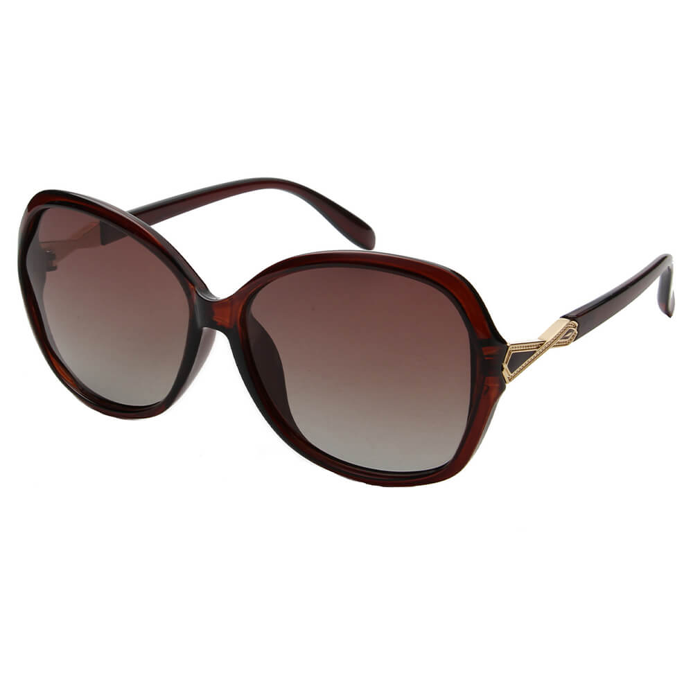 SHIVEDA 78011 - Women Polarized Fashion Sunglasses Brown