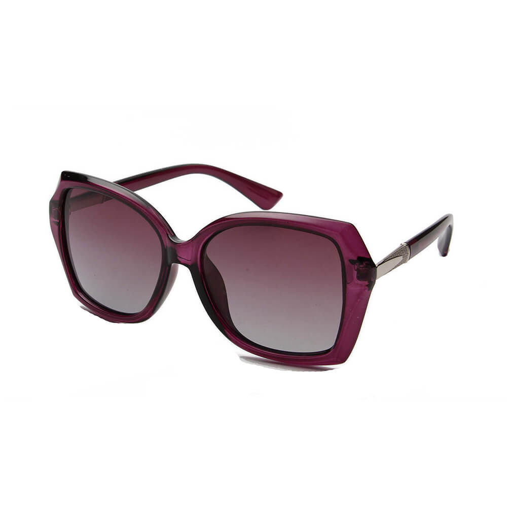 87007 - Women Polarized Square Oversize FASHION SUNGLASSES Purple