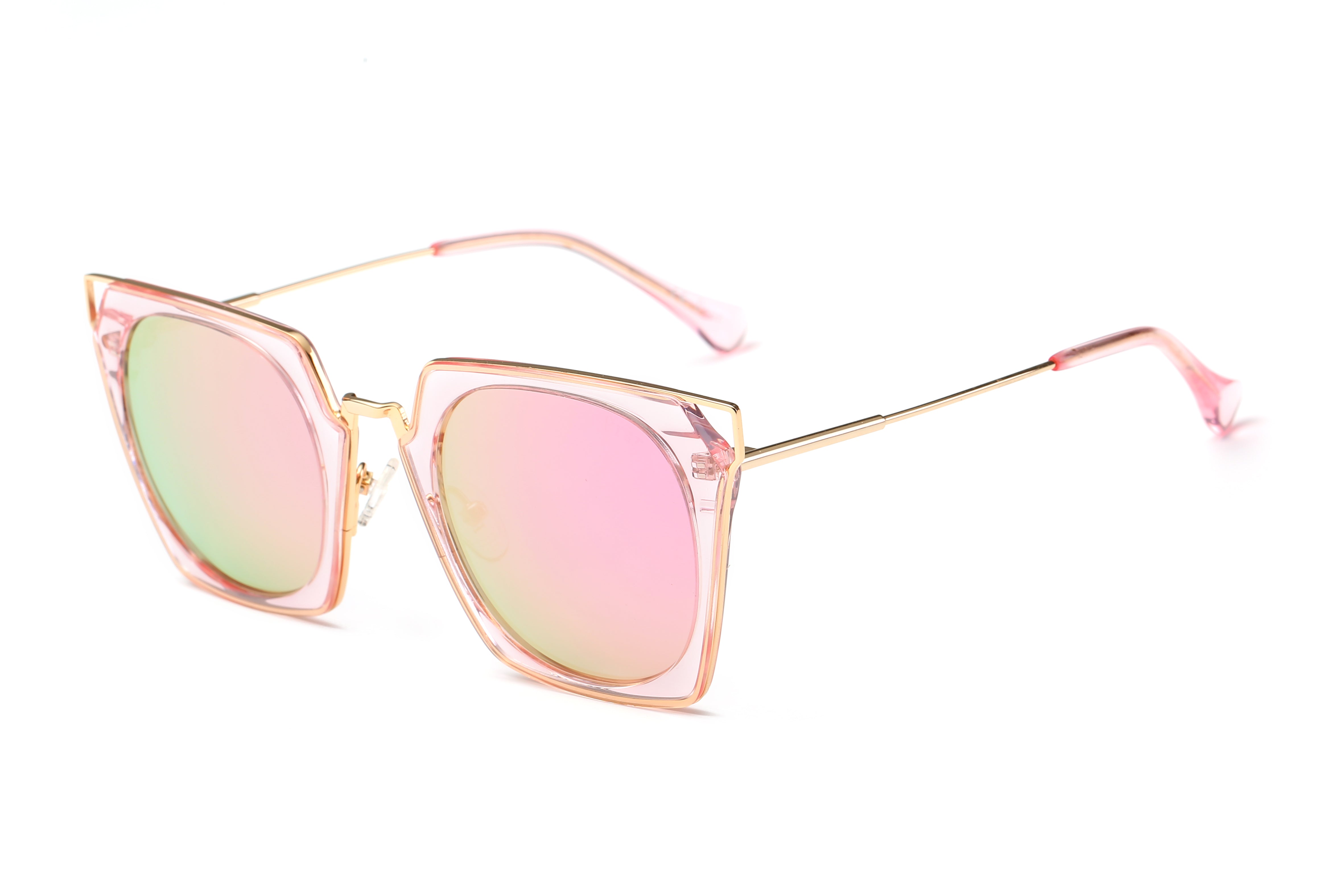 PRSR-B6794 - Women Square Fashion SUNGLASSES Pink