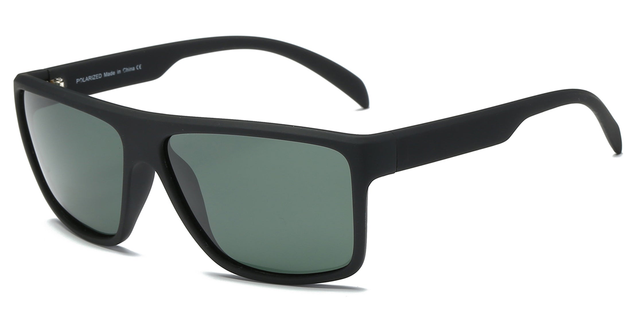 P1008 - Rectangle Retro VINTAGE Polarized Sunglasses Olive