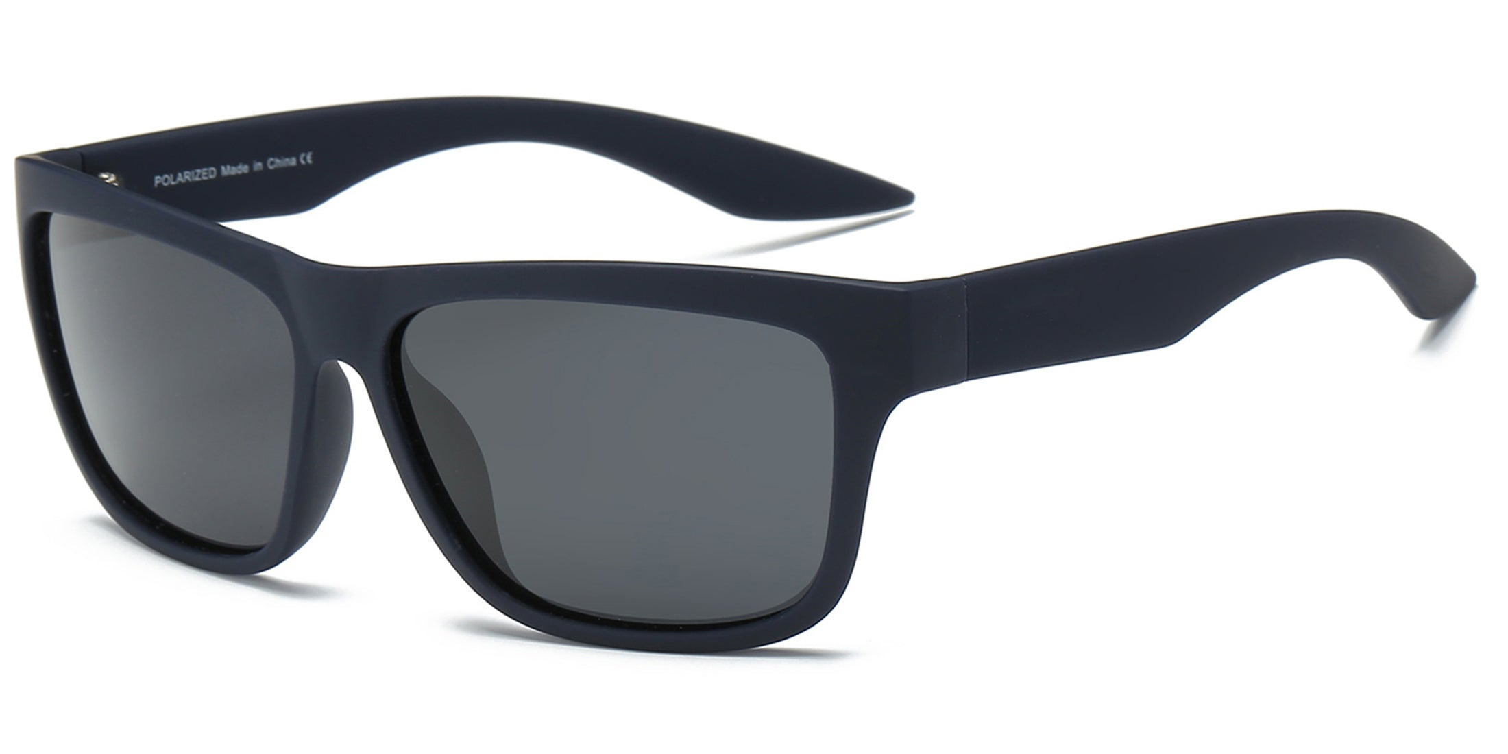 P1009 - Retro Rectangle POLARIZED SUNGLASSES Navy Blue