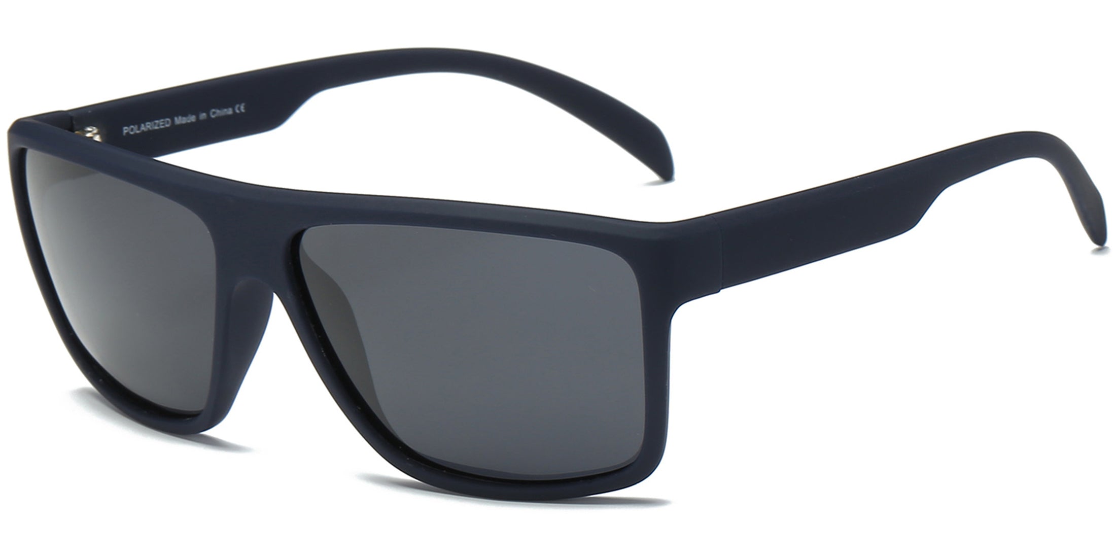 P1008 - Rectangle Retro Vintage Polarized SUNGLASSES Navy Blue