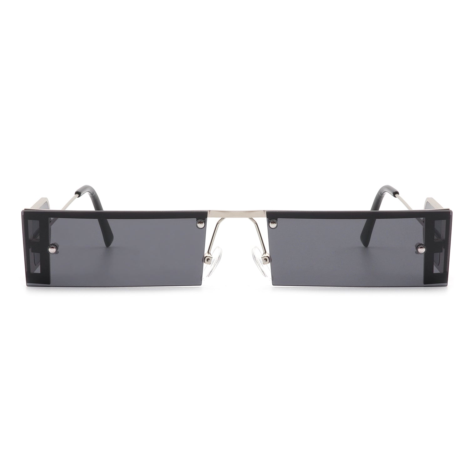 HJ3012 - Rectangle Retro Narrow Slim Flat Top Tinted FASHION Vintage SUNGLASSES