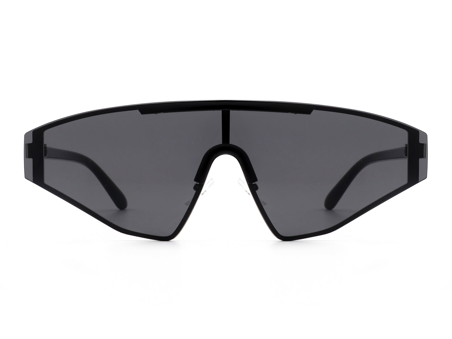 HW3005 - Geometric Flat Top Rectangle Tinted Shield Designer FASHION SUNGLASSES