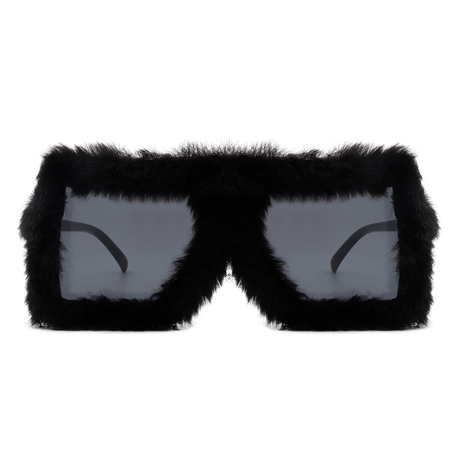 HS1093 - Square Oversize Fluffy Faux Fur Women FASHION SUNGLASSES