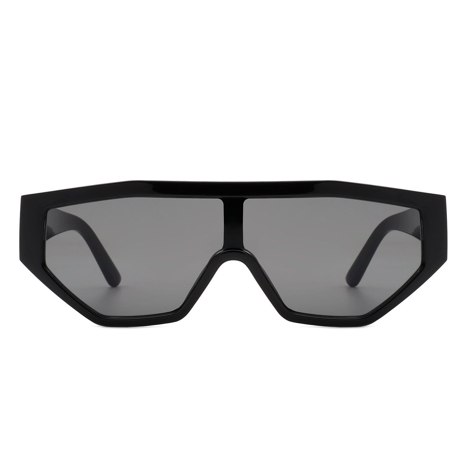 HS1136 - Geometric Square Oversize Futuristic Fashion SUNGLASSES