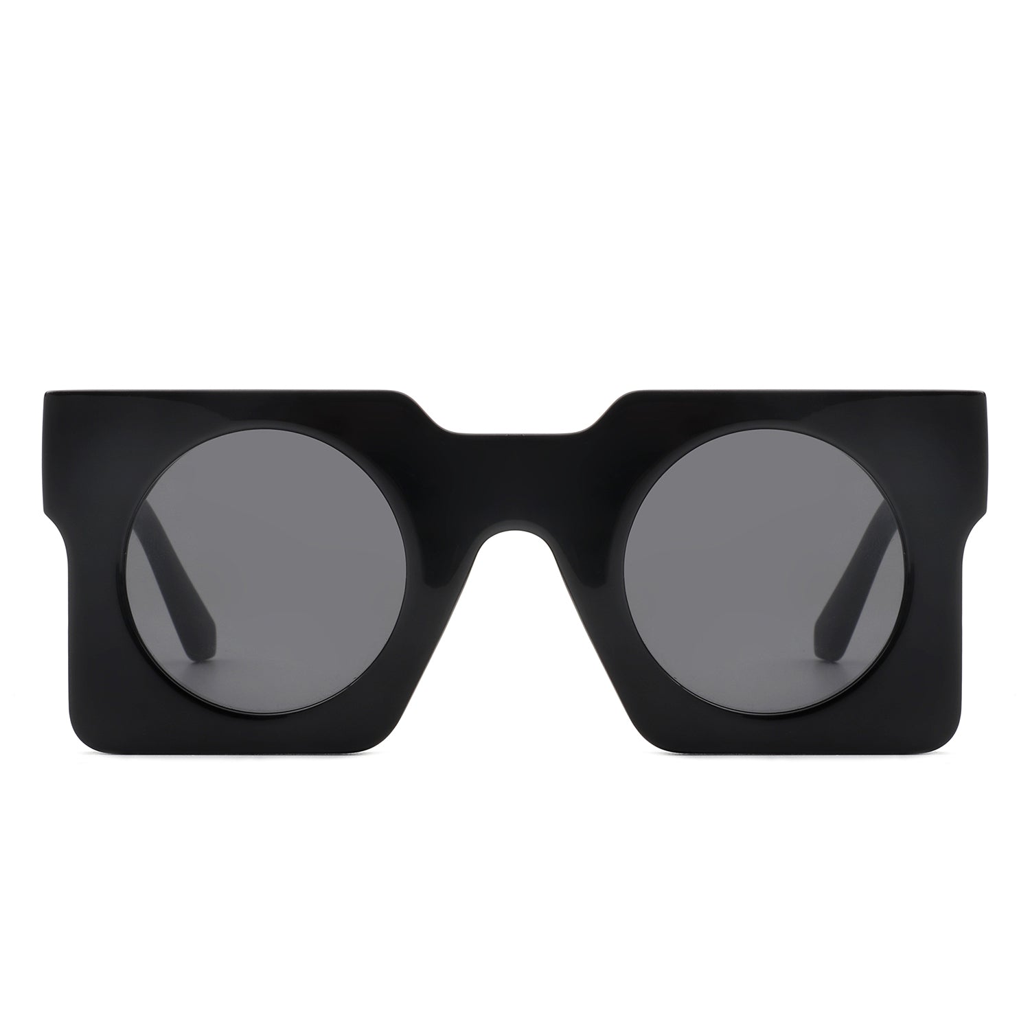 HS1141 - Geometric Square Irregular Futuristic Fashion SUNGLASSES