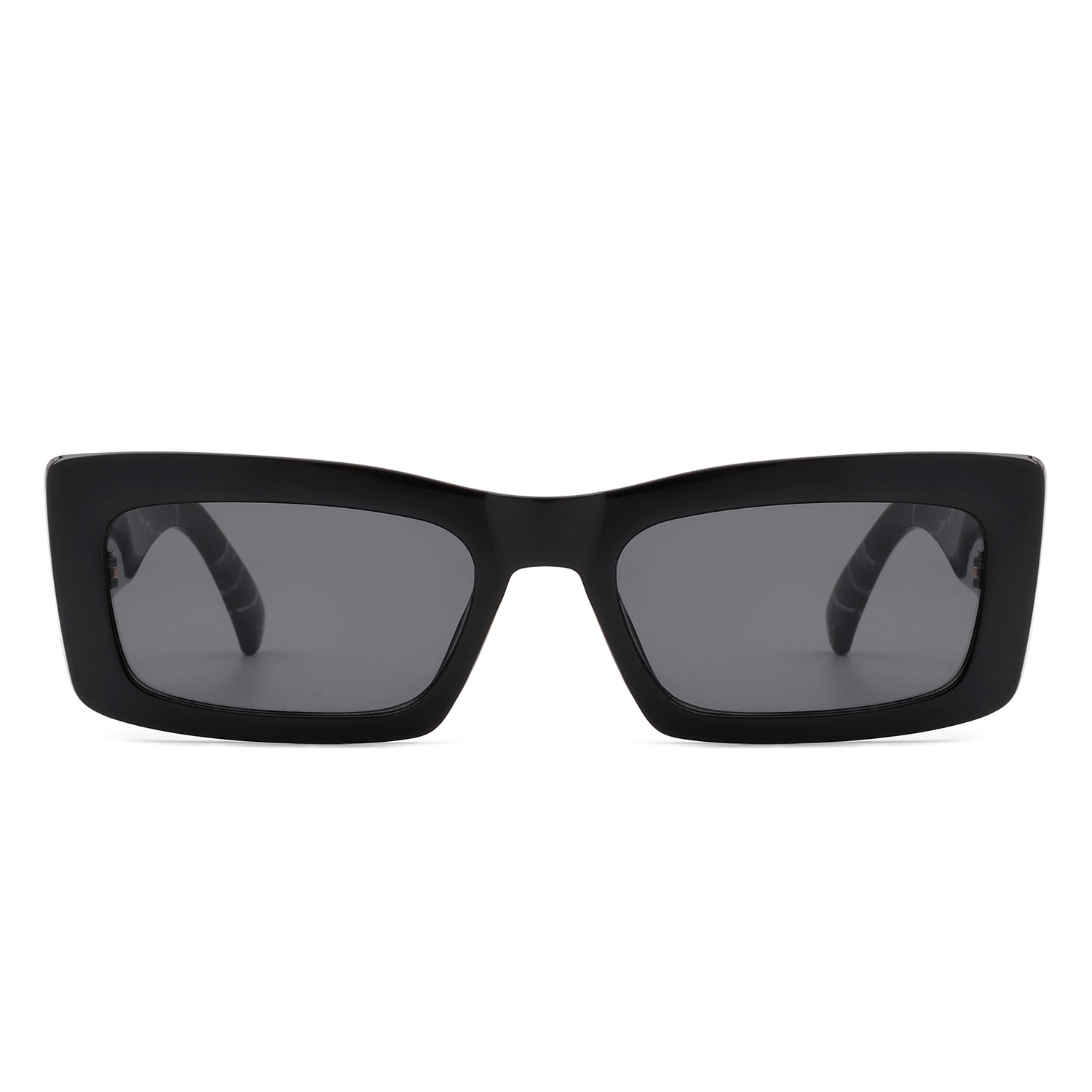 HS2075 - Retro Narrow Rectangle Flat Top Slim Fashion Sunglasses