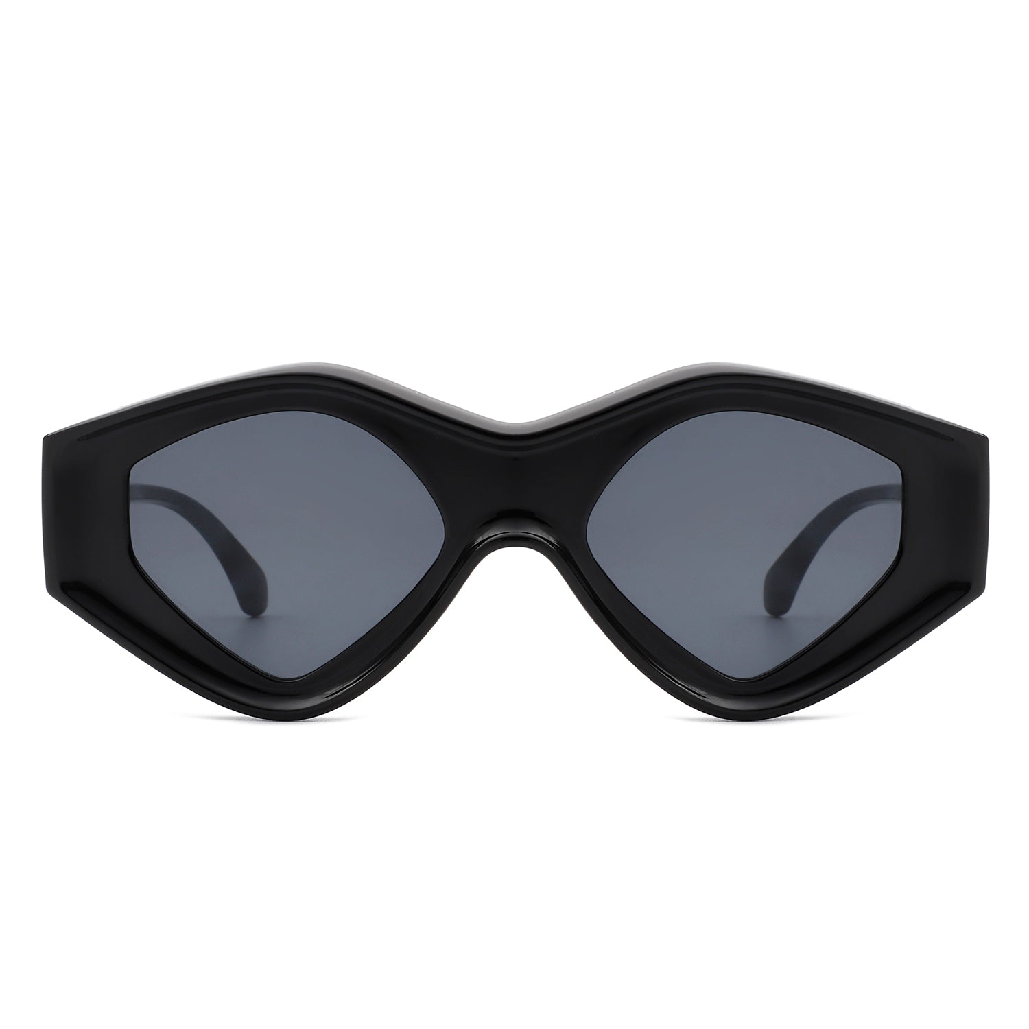 HS1119 - Geometric Triangle Irregular Bold Futuristic FASHION SUNGLASSES