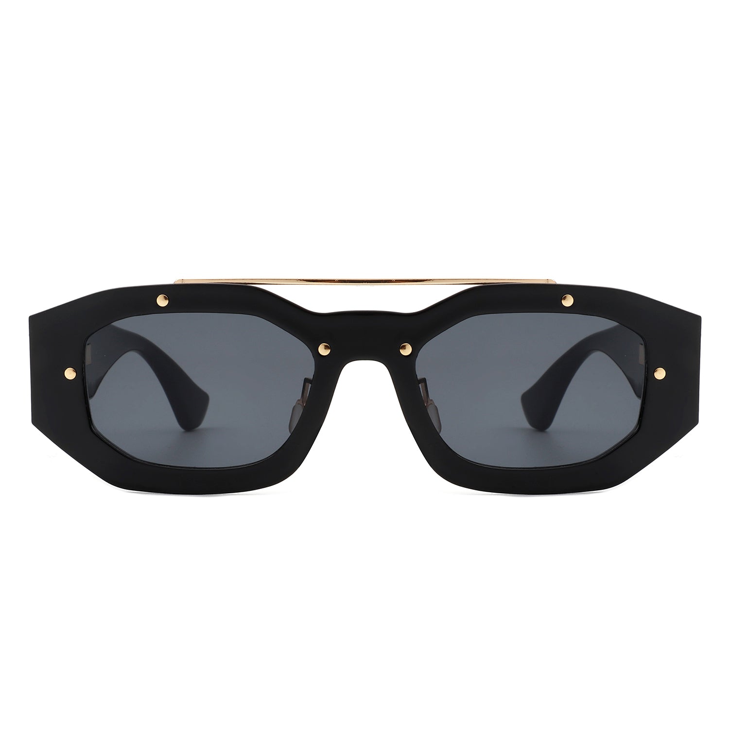 HS3013 - Geometric Retro Irregular Brow-Bar Square Fashion Wholesale SUNGLASSES