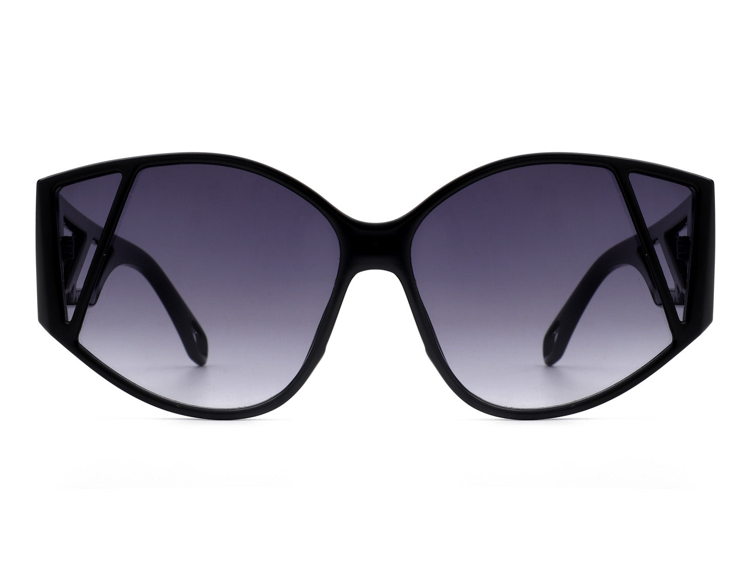 HS1007 - Women Oversize Retro Round Cat Eye Fashion Sunglasses