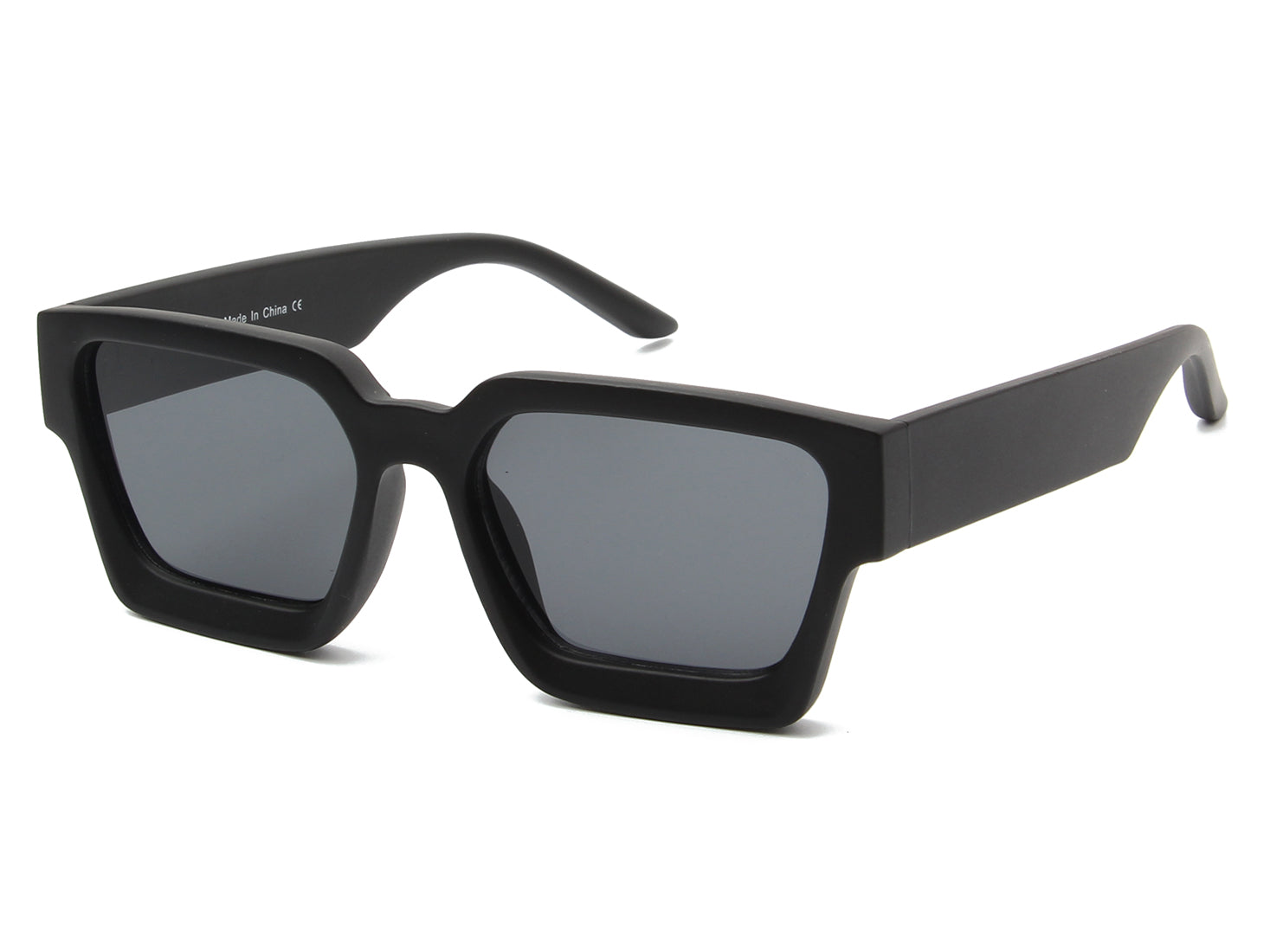 S1157 - Classic Retro Vintage Square FASHION SUNGLASSES Black