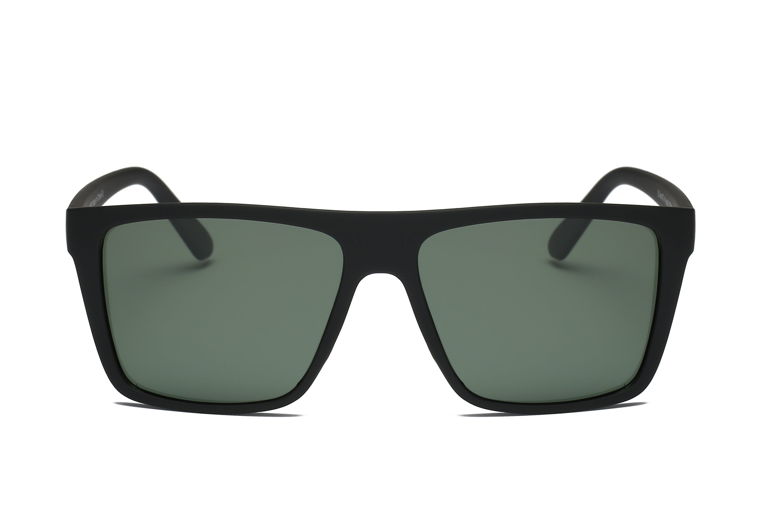 YP1003 - Men Polarized Rectangle Sunglasses Matte Black/Olive