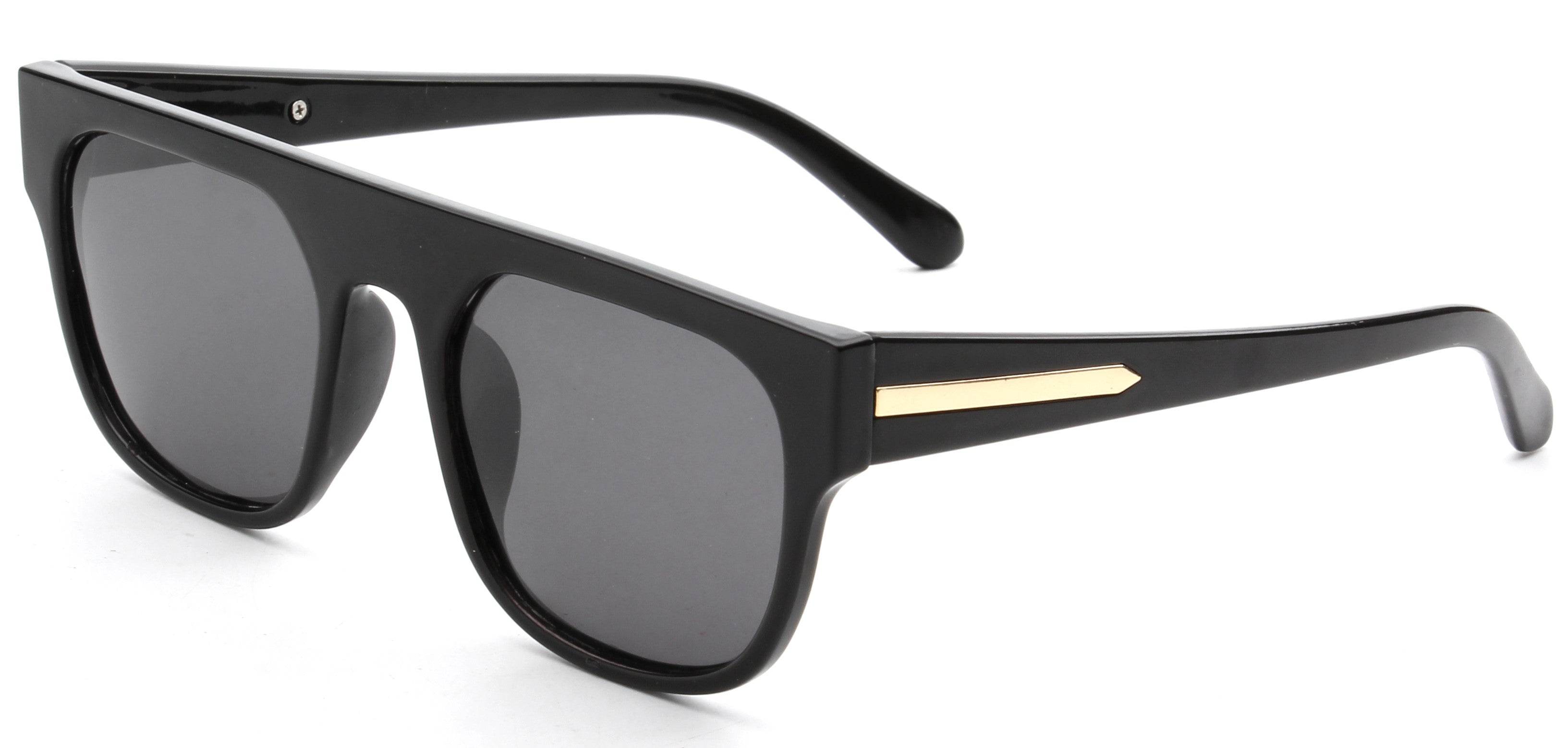 S1096 - Retro Square Fashion Sunglasses Black