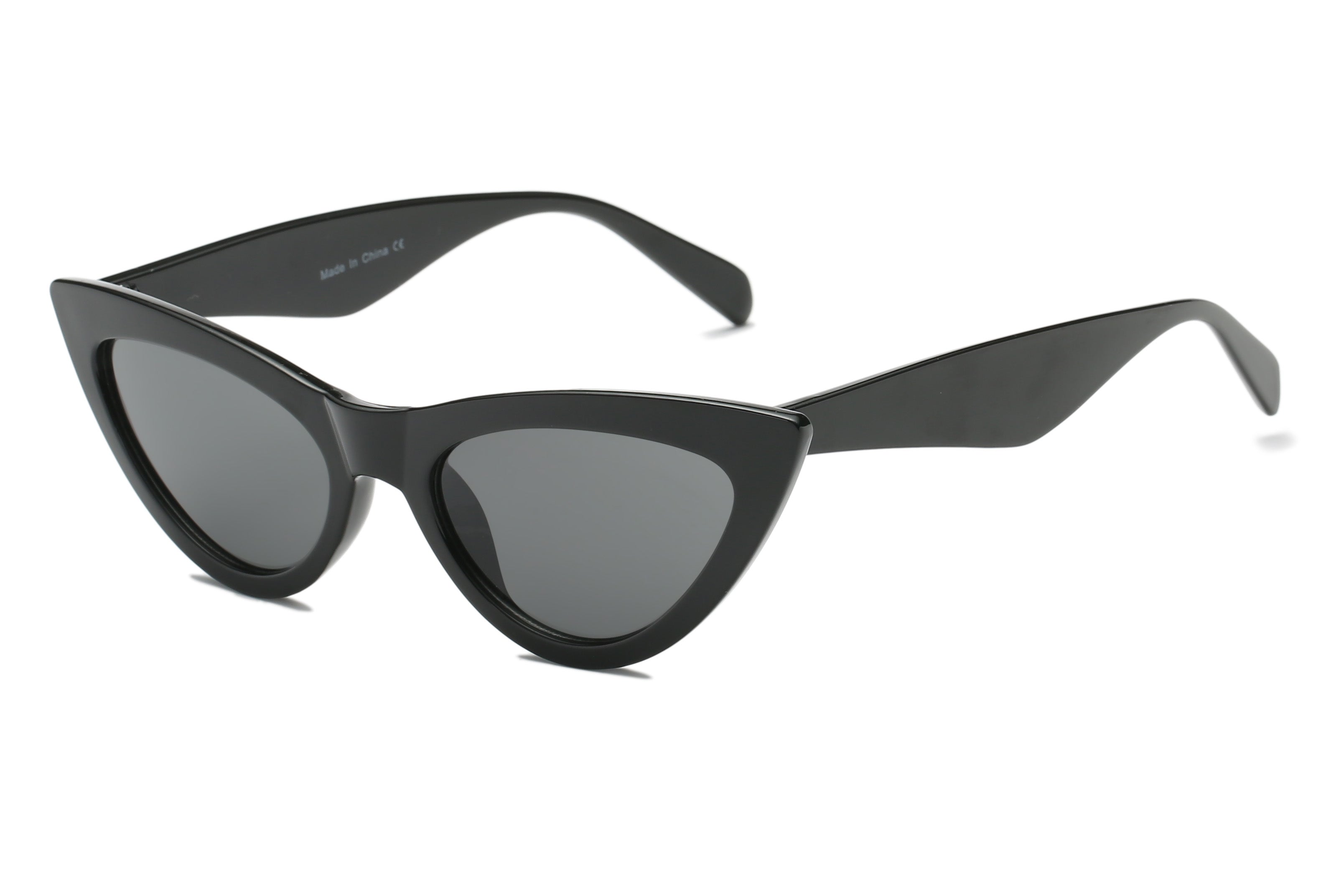S108 - Women Retro Vintage Cat Eye Sunglasses Black