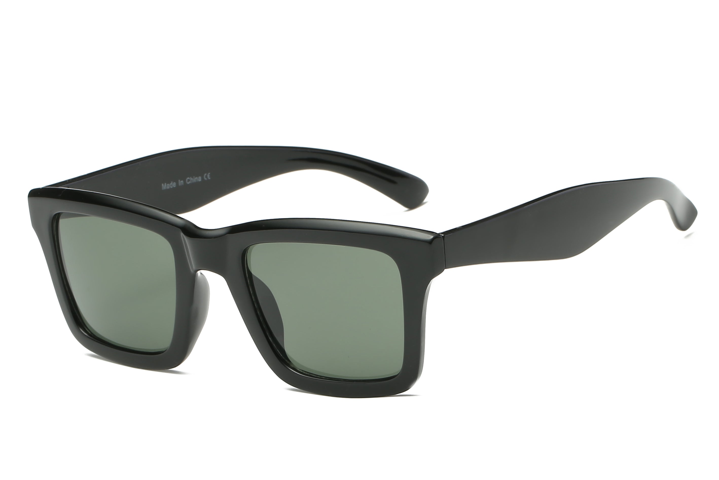 S1058 - Classic Square Retro VINTAGE Sunglasses Black